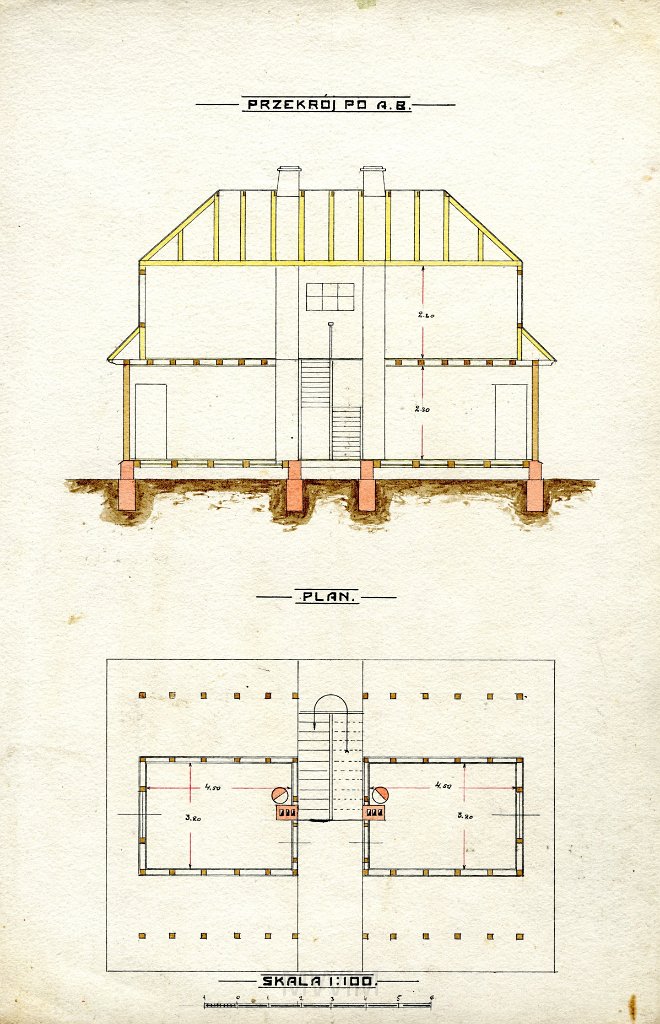 KKE 4589-3.jpg - Dok. Projekt domu ks. Witolda Jeźniowskiego w Baranowiczach (wykonany 25 IV 1924 r.), Baranowicze – ul. Howera, 17 V 1924 r.